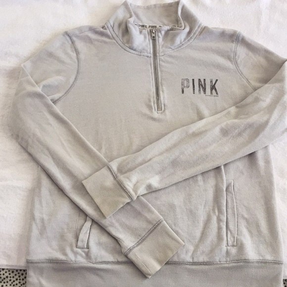 PINK Victoria's Secret Tops - PINK Victoria Secret quarter zip sweatshirt